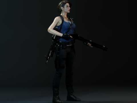 Jill Valentine RE3 3D Модель