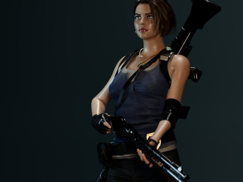 Jill Valentine RE3 3D Модель