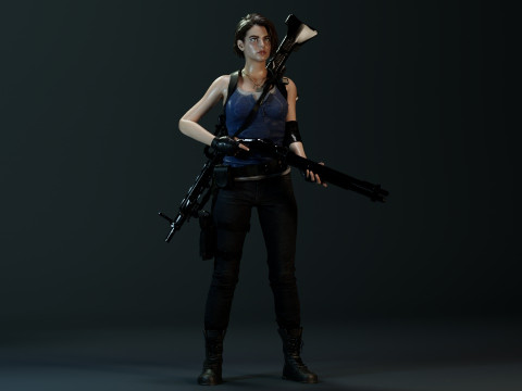 Jill Valentine RE3 3D Модель