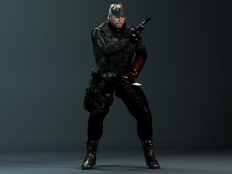 Solide snake 3D Модель