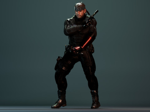 Solide snake 3D Модель