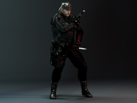 Solide snake 3D Модель
