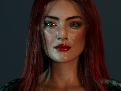 Queen Mera Amber Heard 3D Model