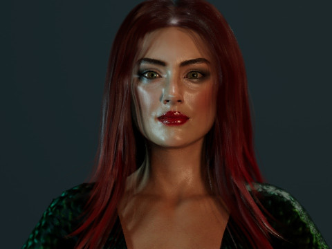 Queen Mera Amber Heard Model 3D