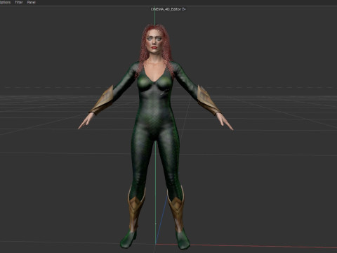 Queen Mera Amber Heard Model 3D