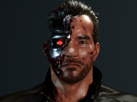 Terminator Arnold Schwarzenegger 3D Model