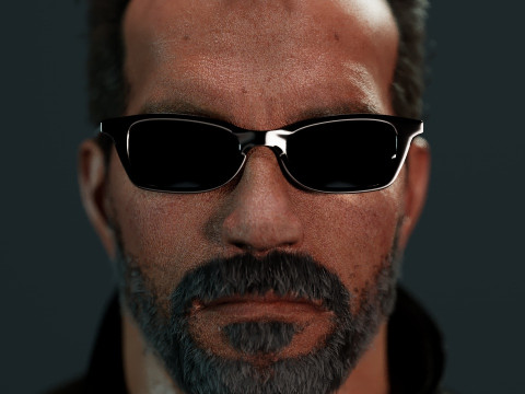 Terminator Arnold Schwarzenegger Modelo 3D