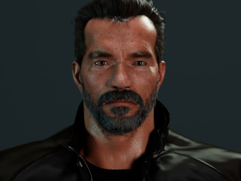 Terminator Arnold Schwarzenegger Modelo 3D