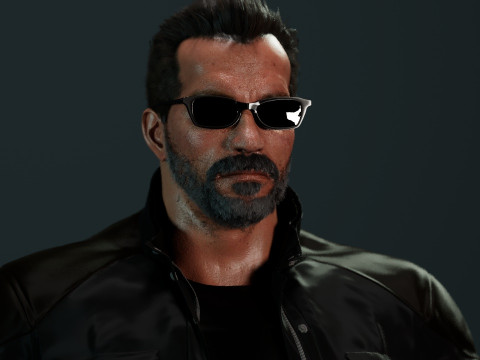 Terminator Arnold Schwarzenegger Modelo 3D