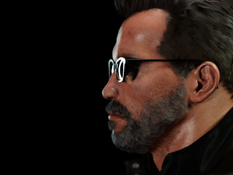Terminator Arnold Schwarzenegger Modelo 3D