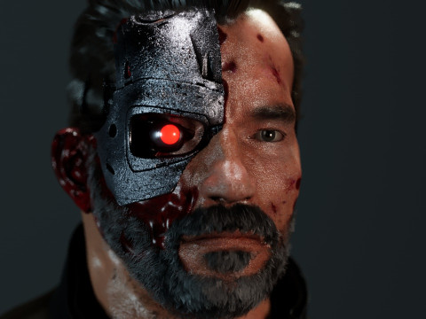 Terminator Arnold Schwarzenegger Modelo 3D