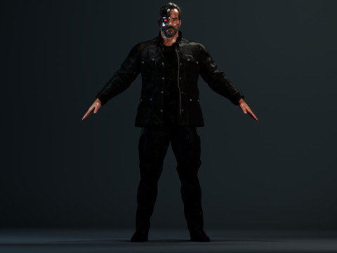 Terminator Arnold Schwarzenegger Modelo 3D