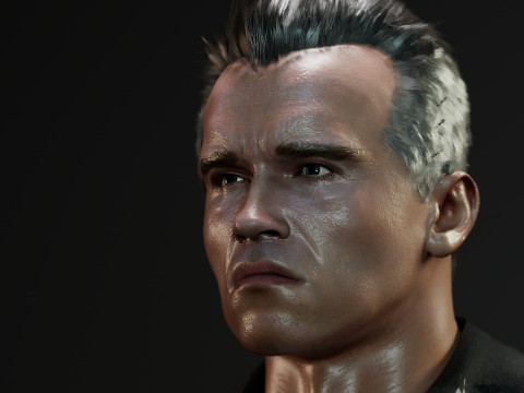 Terminator Arnold Schwarzenegger 3D Model