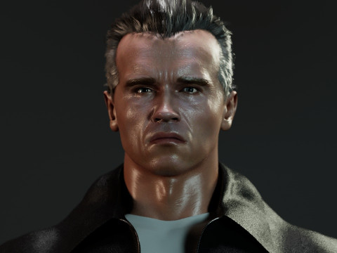 Terminator Arnold Schwarzenegger 3D Model
