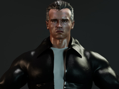 Terminator Arnold Schwarzenegger 3D Model