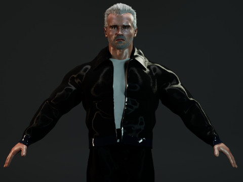 Terminator Arnold Schwarzenegger 3D Model