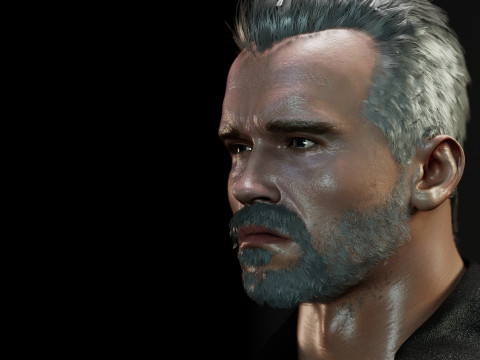 Terminator Arnold Schwarzenegger 3D Model