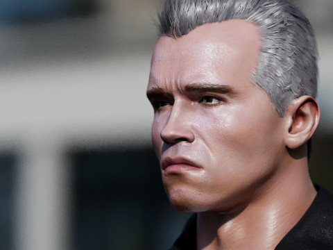 Terminator Arnold Schwarzenegger 3D Model