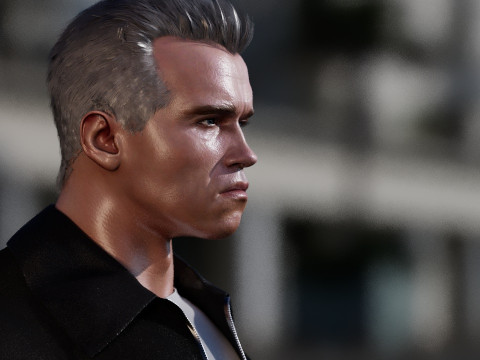 Terminator Arnold Schwarzenegger 3D Model