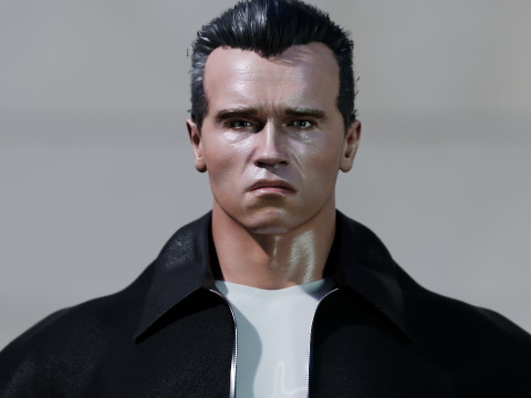 Terminator Arnold Schwarzenegger 3D Model