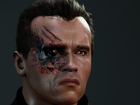 Terminator Arnold Schwarzenegger 3D Model