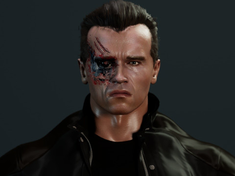 Terminator Arnold Schwarzenegger 3D Model