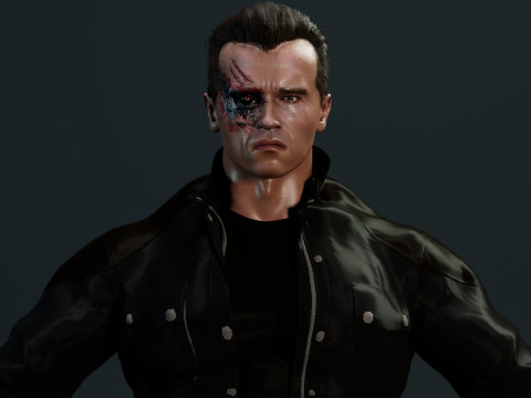 Terminator Arnold Schwarzenegger 3D Model