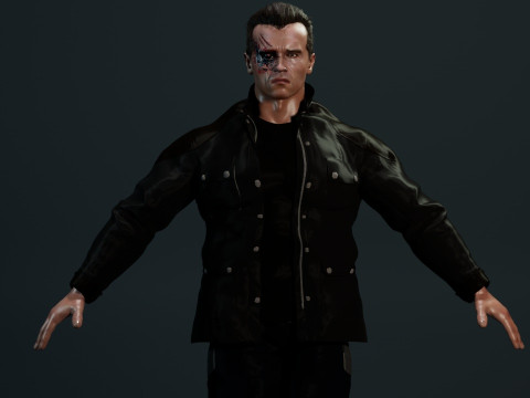 Terminator Arnold Schwarzenegger 3D Model
