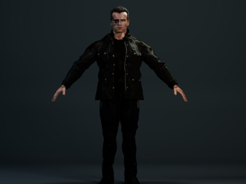 Terminator Arnold Schwarzenegger 3D Model