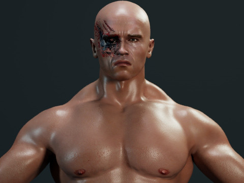 Terminator Arnold Schwarzenegger 3D Model