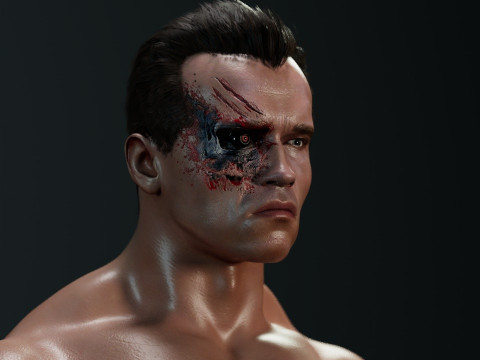 Terminator Arnold Schwarzenegger 3D Model