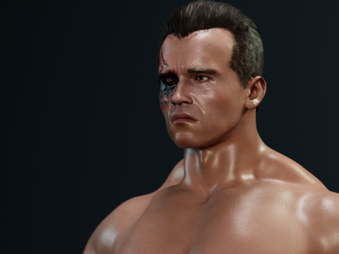 Terminator Arnold Schwarzenegger 3D Model