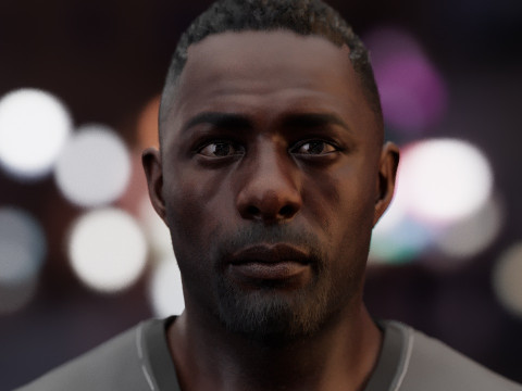 Idris Elba 3D Model
