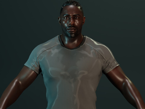 Idris Elba 3D 模型