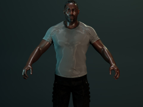 Idris Elba 3D 模型