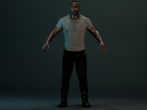Idris Elba 3D 模型