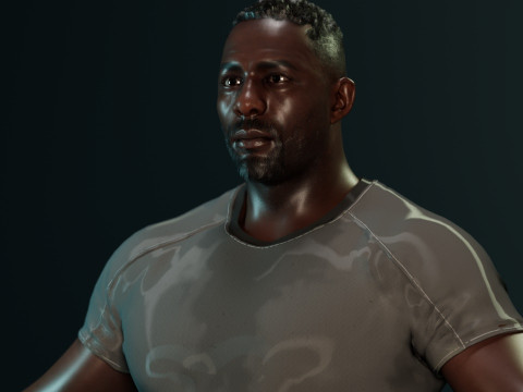 Idris Elba 3D 模型