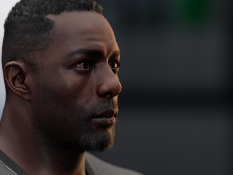 Idris Elba 3D 模型