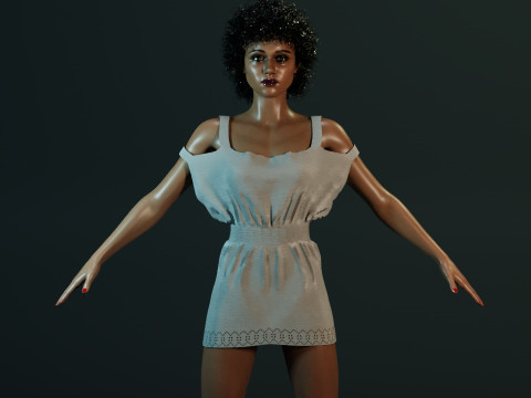 Nathalie Emmanuel 3D 모델