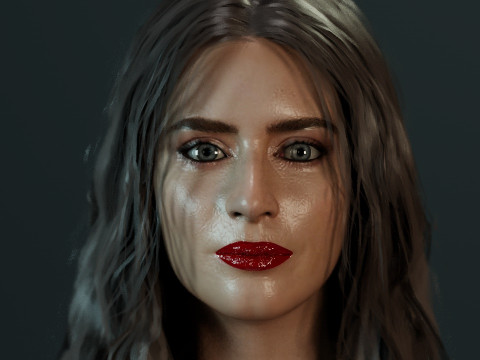 Emily Blunt 3D मॉडल