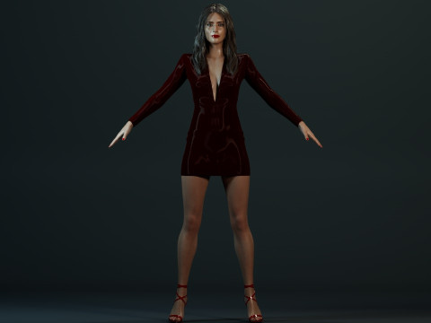 Emily Blunt Model 3D