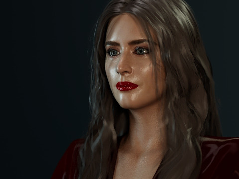 Emily Blunt Model 3D