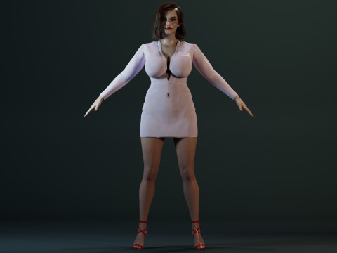 Christina Hendricks Modèle 3D