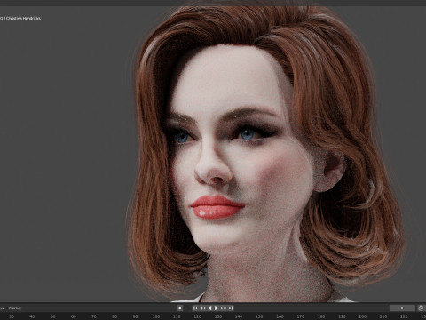 Christina Hendricks Modèle 3D