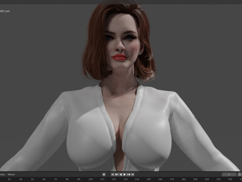 Christina Hendricks Modèle 3D