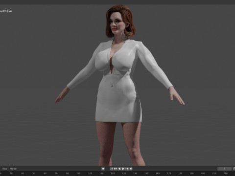 Christina Hendricks Modèle 3D