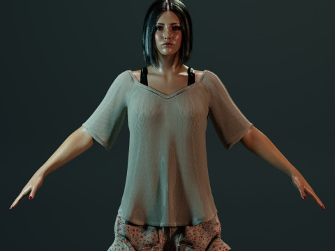 Huh Yun-jin 3D 모델