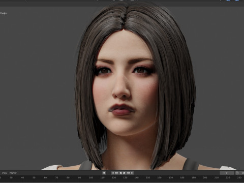 Huh Yun-jin 3D 모델