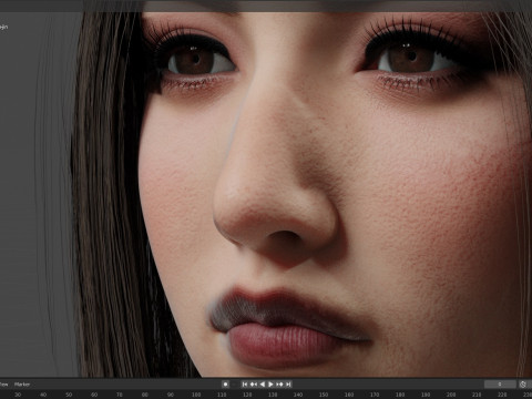 Huh Yun-jin 3D 모델