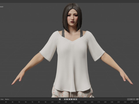 Huh Yun-jin 3D 모델